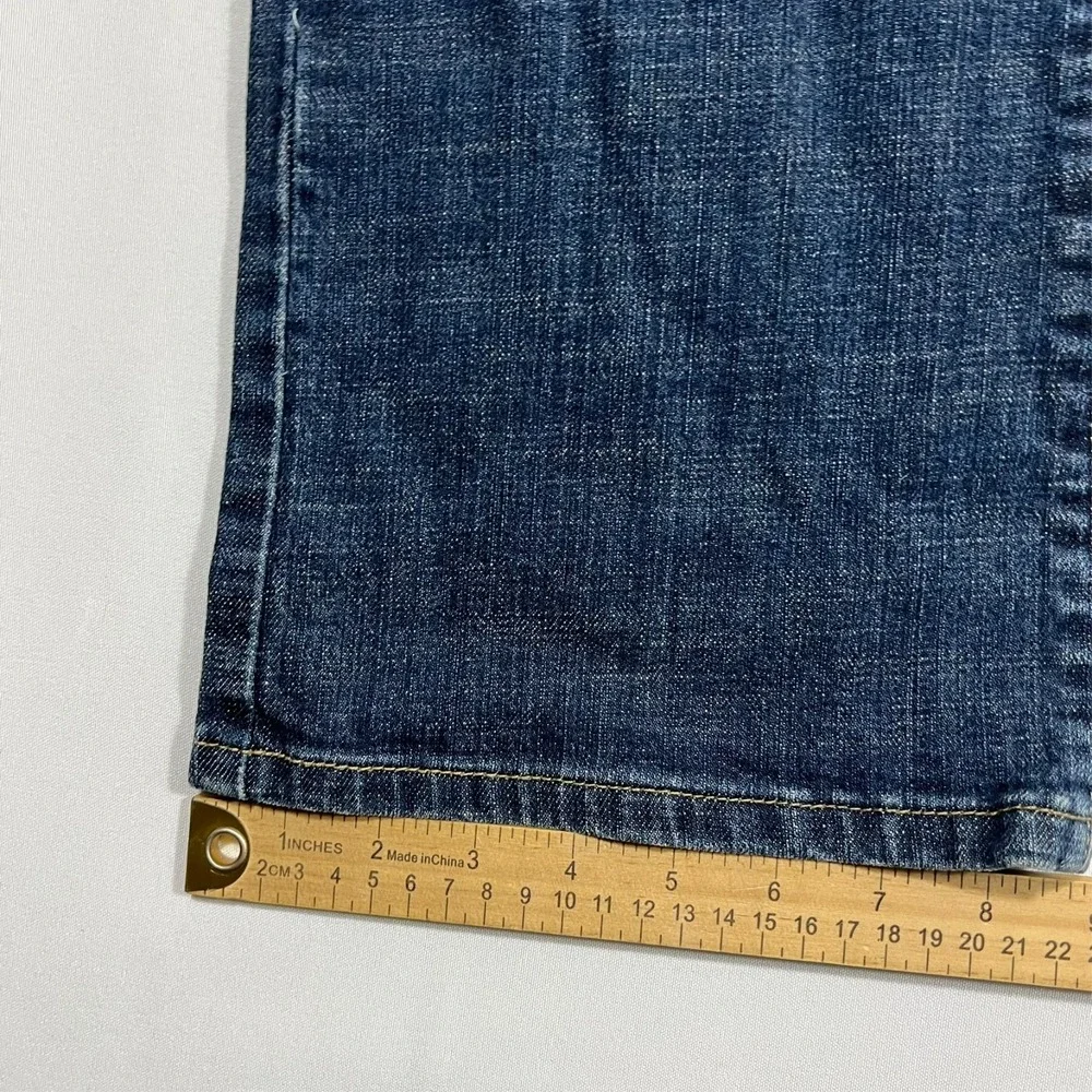 Y2K Levis 547 Platinum Flare Mid Rise Jeans Stretch Denim Flap Pocket Women's 12
